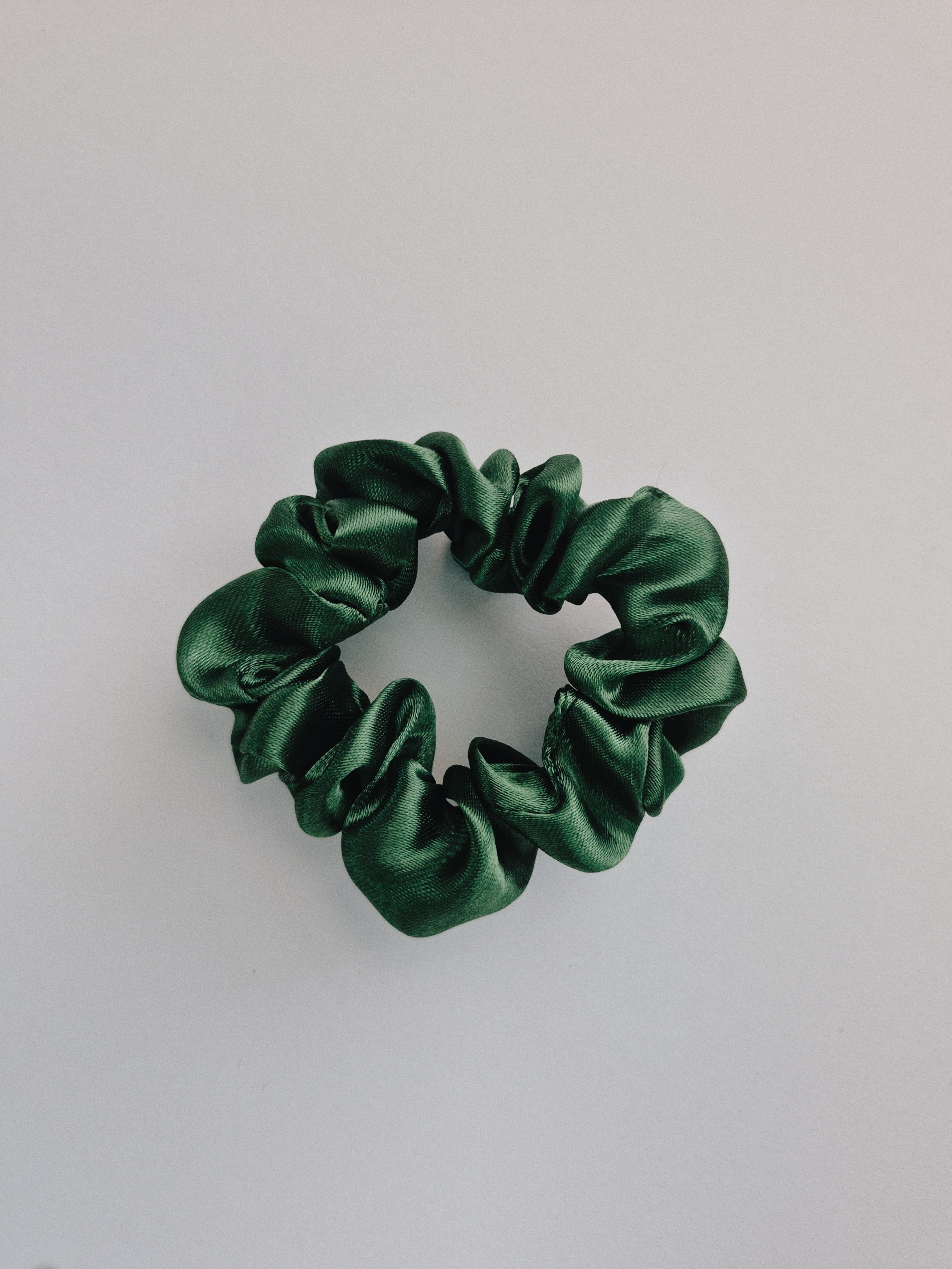 Emerald Green Satin Scrunchie