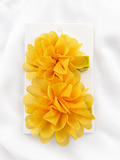Sunshine Yellow Flower Hair Clips – Set of 2