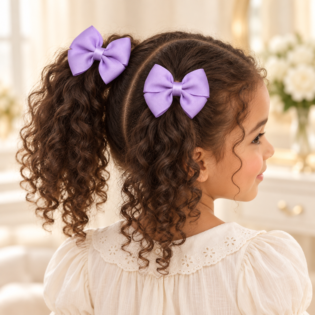 Pastel Bow Hair Tie Set – 5 Matching Pairs, 10 Pieces