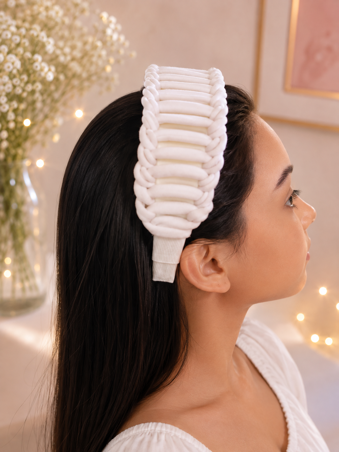 Ivory Braided Wide Headband