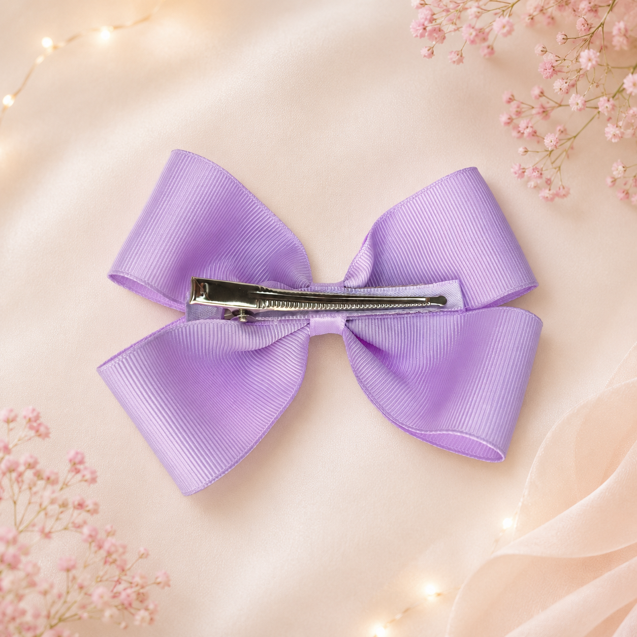 Classic Lavender Grosgrain Bow
