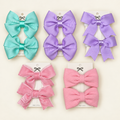 Pastel Bow Hair Tie Set – 5 Matching Pairs, 10 Pieces