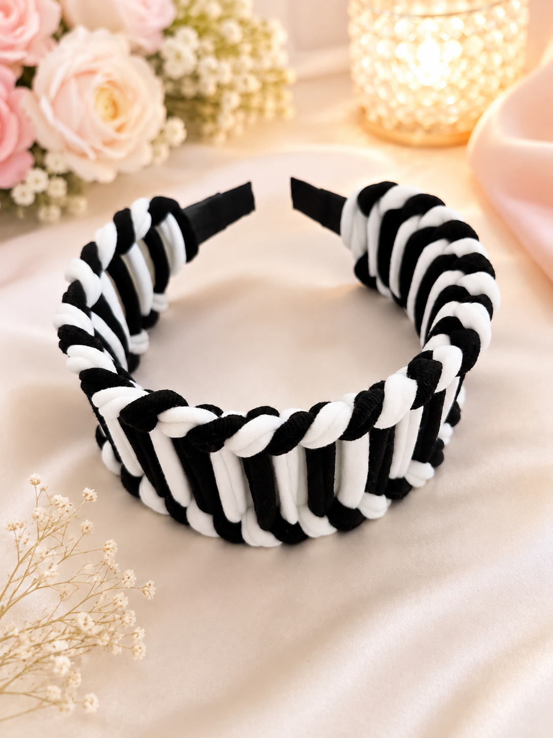 Black & White Woven Statement Headband
