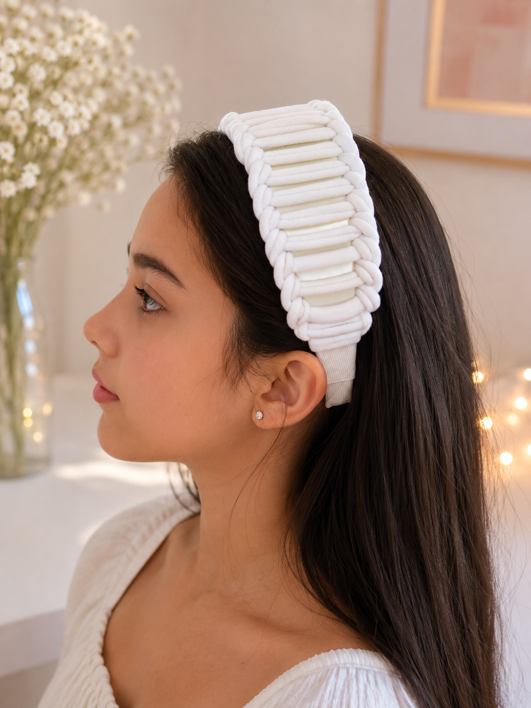 Ivory Braided Wide Headband