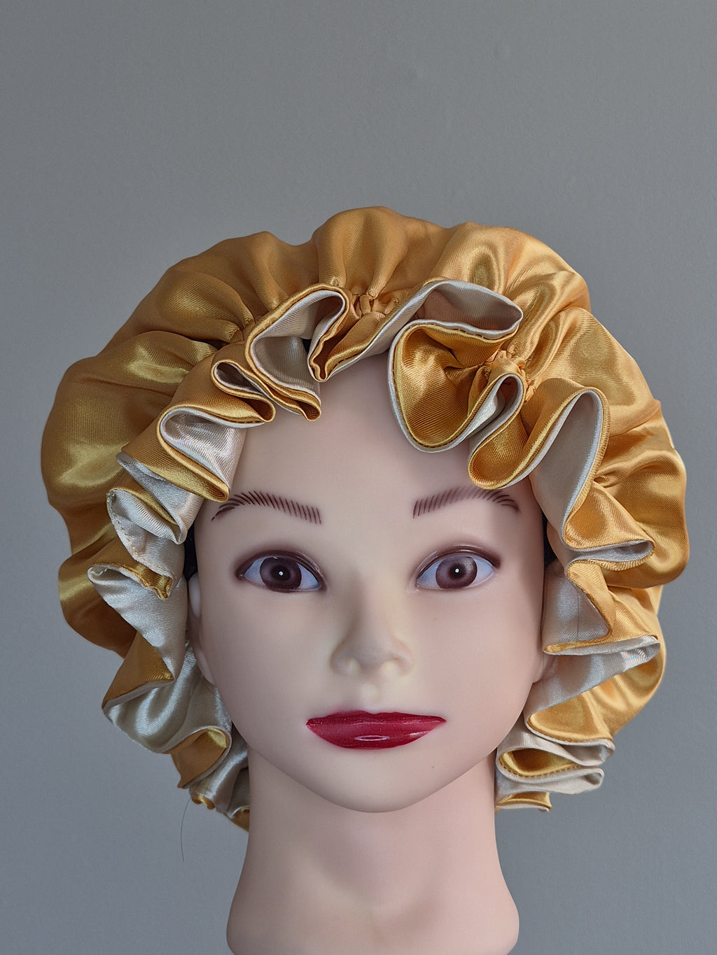 Golden Glow Double-Layer Satin Bonnet