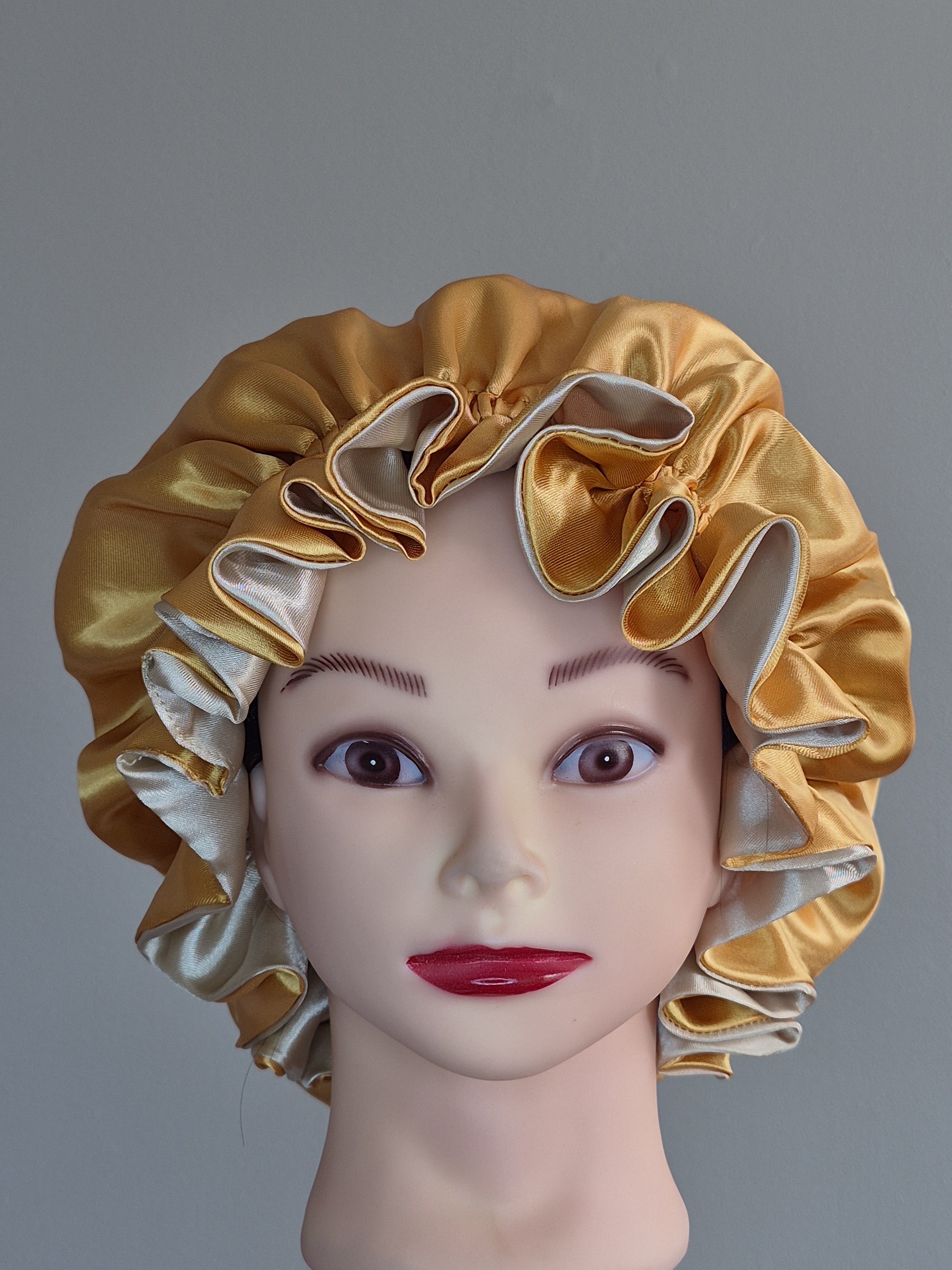 Golden Glow Double-Layer Satin Bonnet