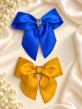 Set of 2 Handmade Rhinestone Hair Bows with Alligator Clips