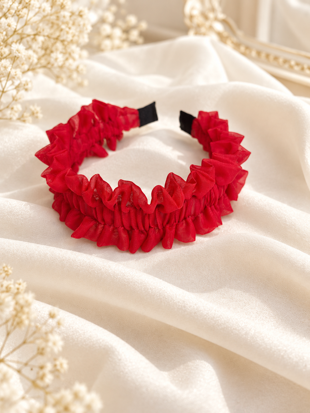 Red Ruffled Headband