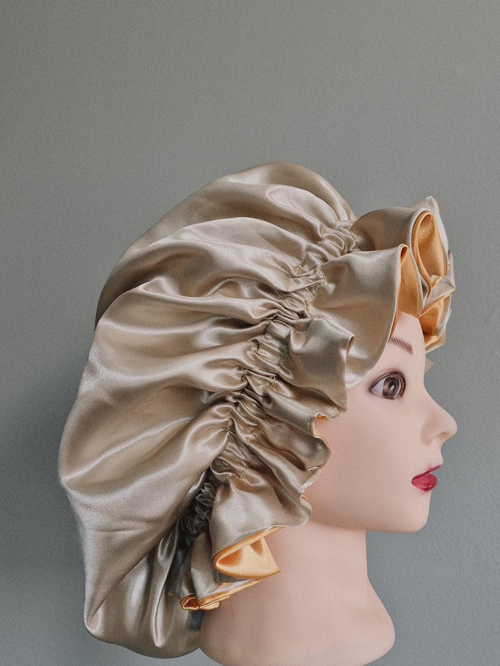 Golden Glow Double-Layer Satin Bonnet
