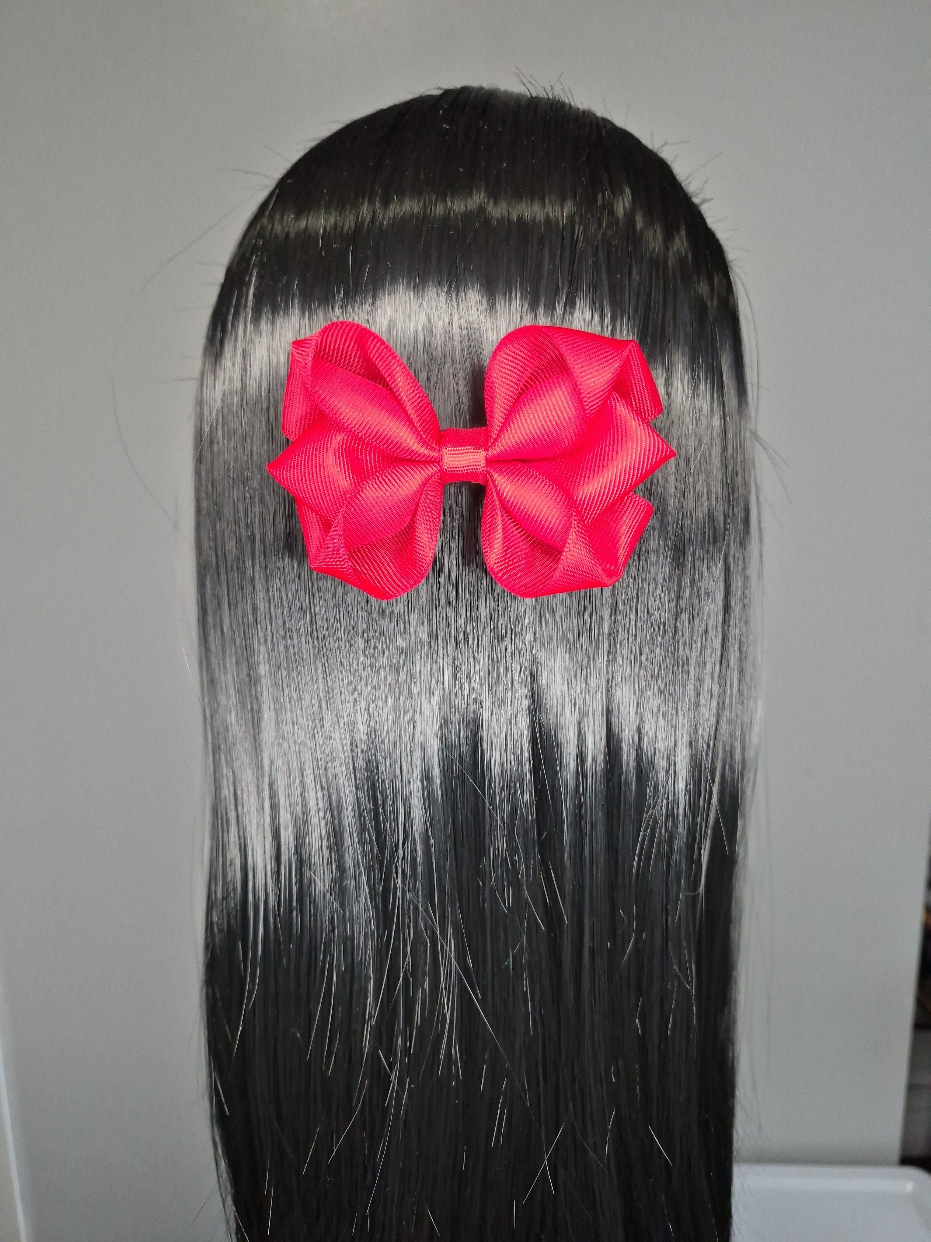 Classic Boutique Hair Bow – Hot Pink