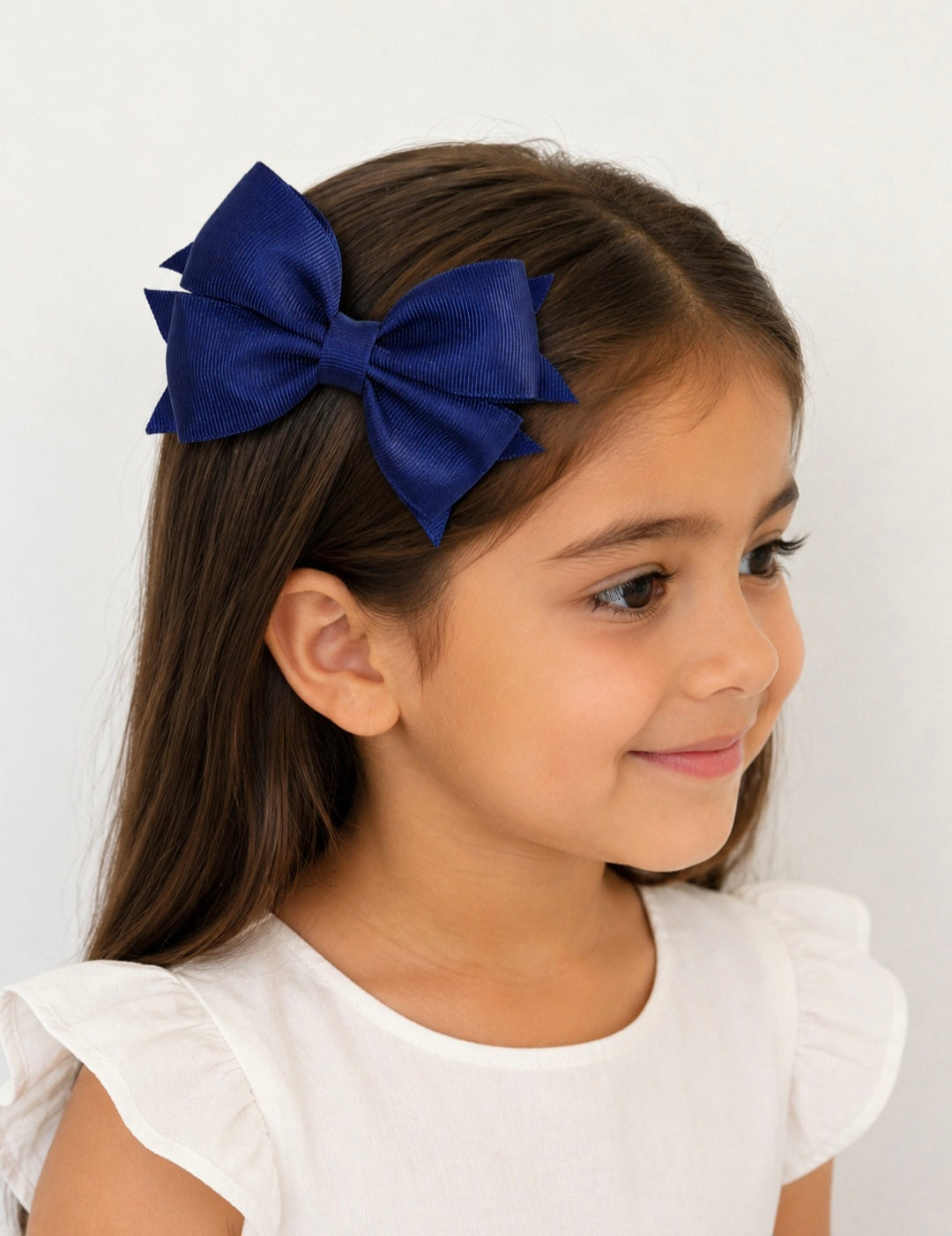 Large Navy Blue Boutique Hair Bow