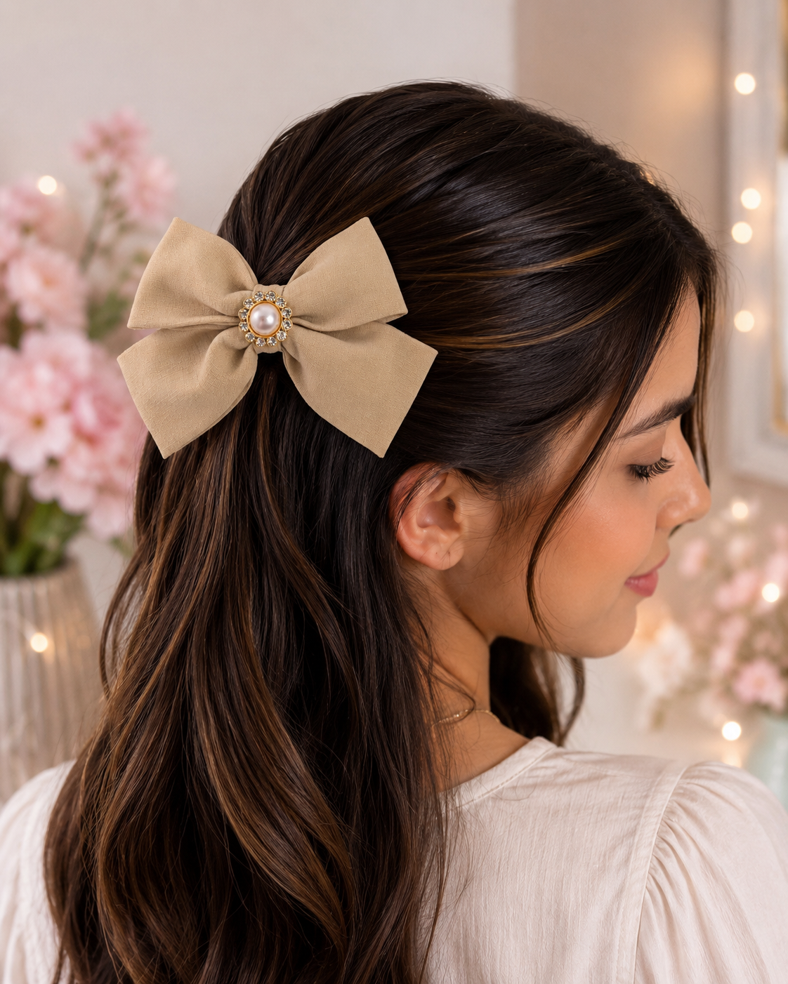 Champagne Pearl Bow [Limited Edition]