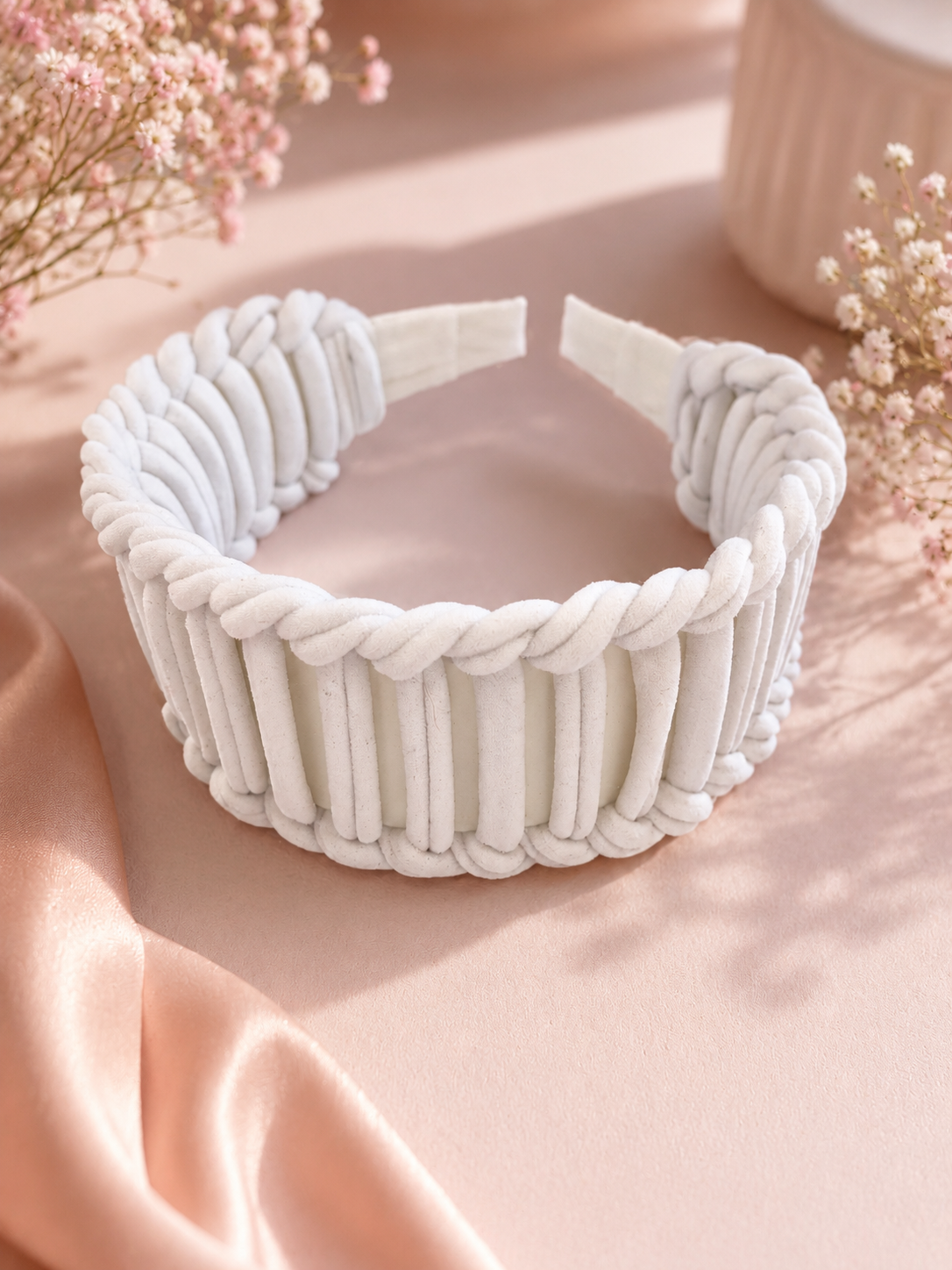 Ivory Braided Wide Headband