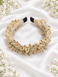 Beige Ruffle Handmade Headband