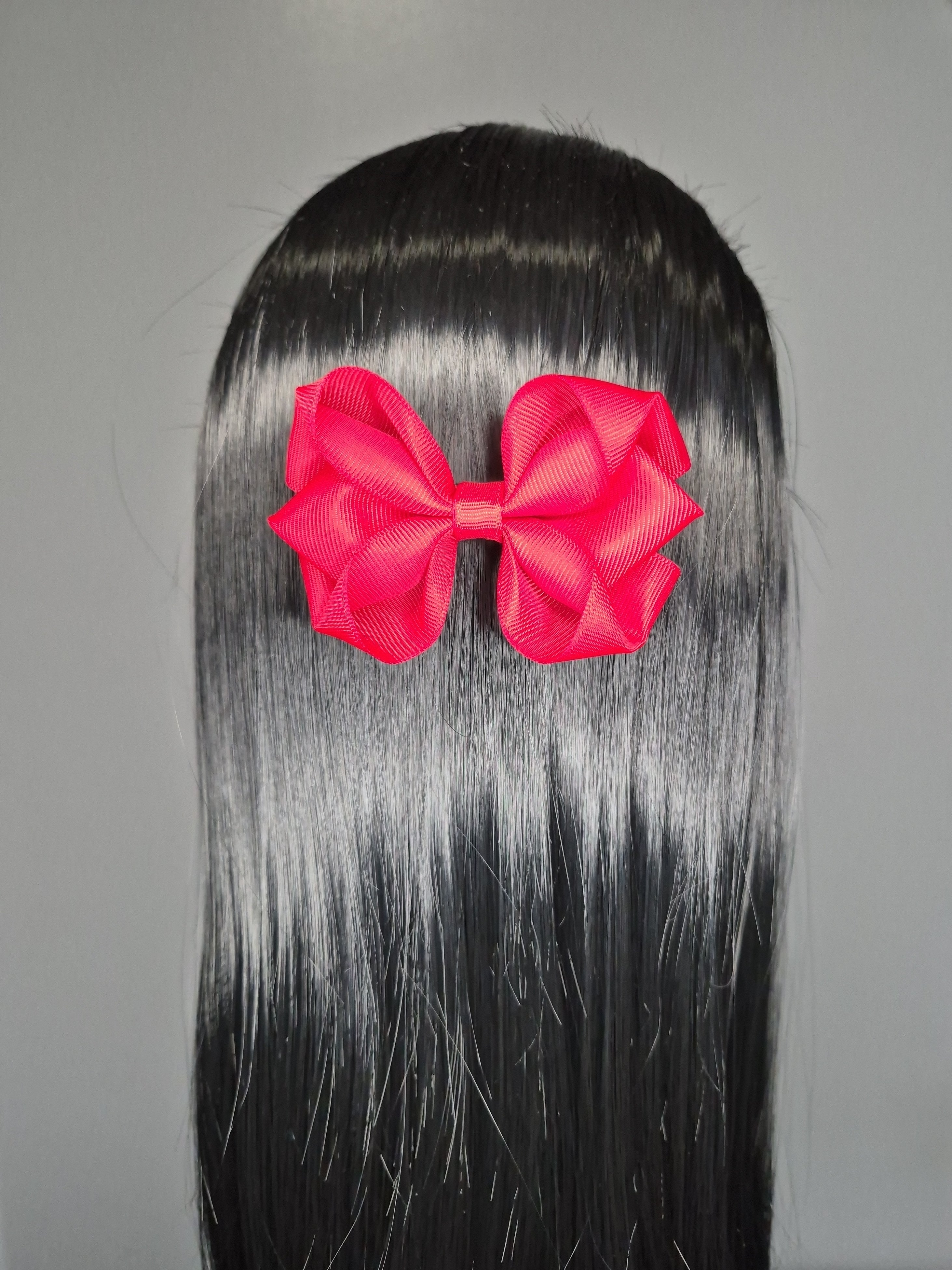 Classic Boutique Hair Bow – Hot Pink
