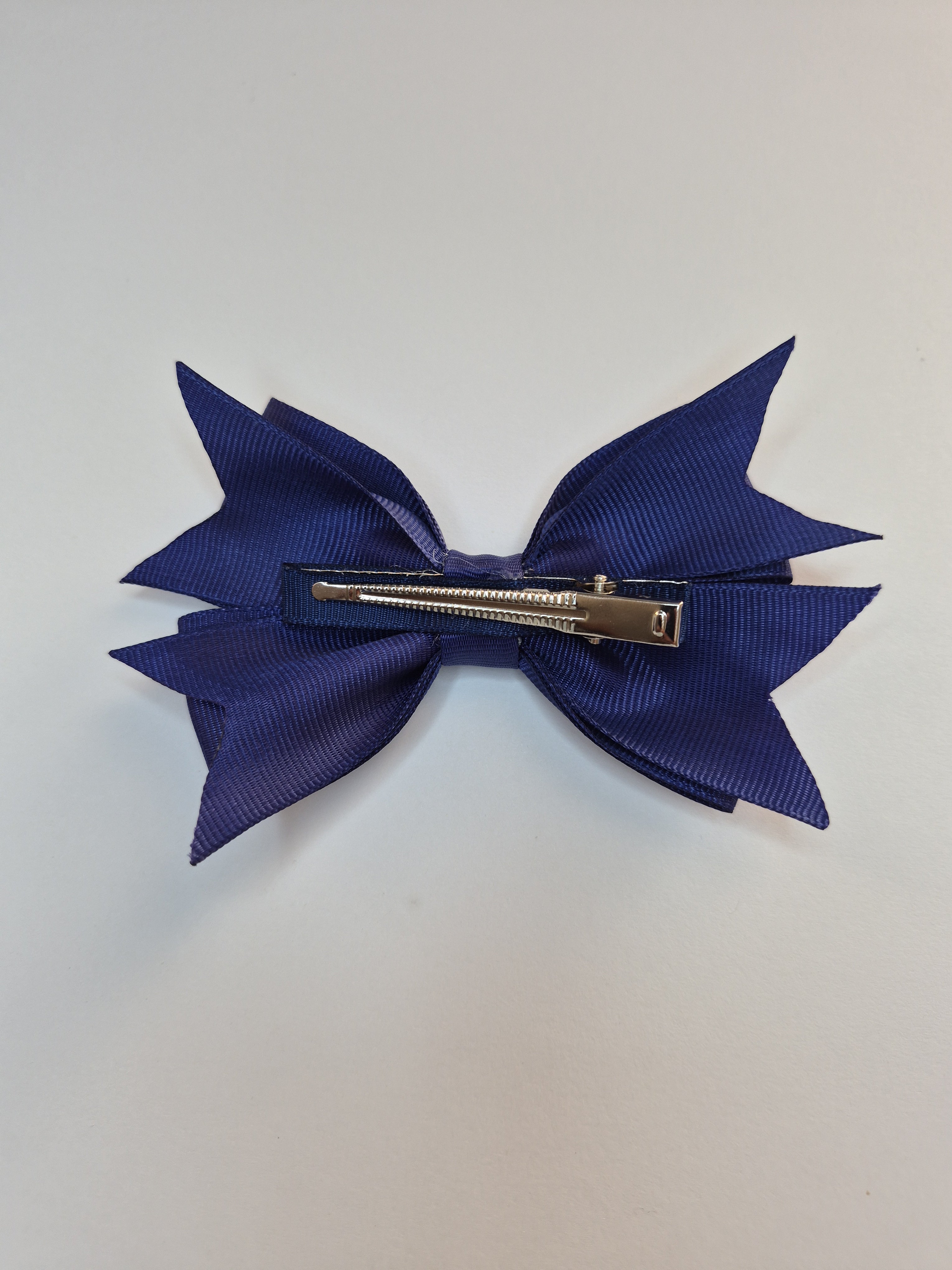 Large Navy Blue Boutique Hair Bow
