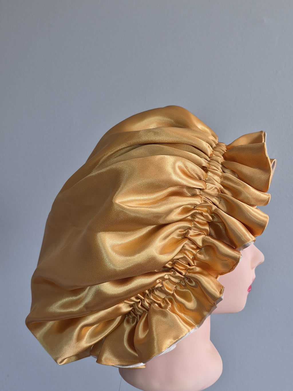Golden Glow Double-Layer Satin Bonnet