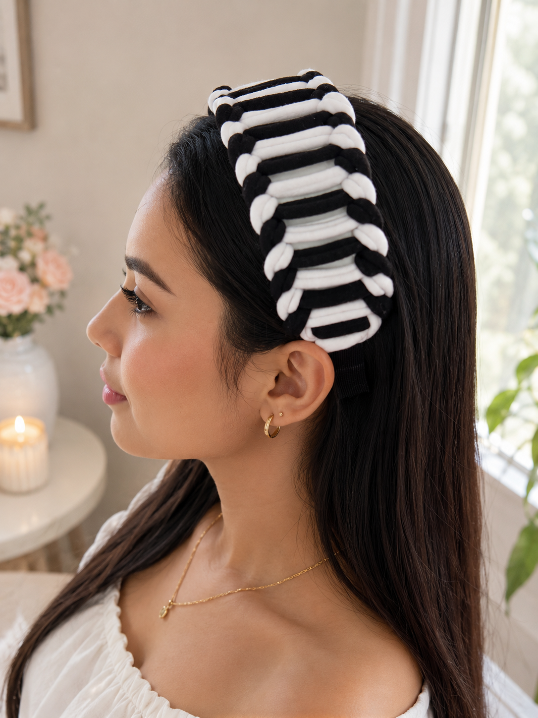 Black & White Woven Statement Headband
