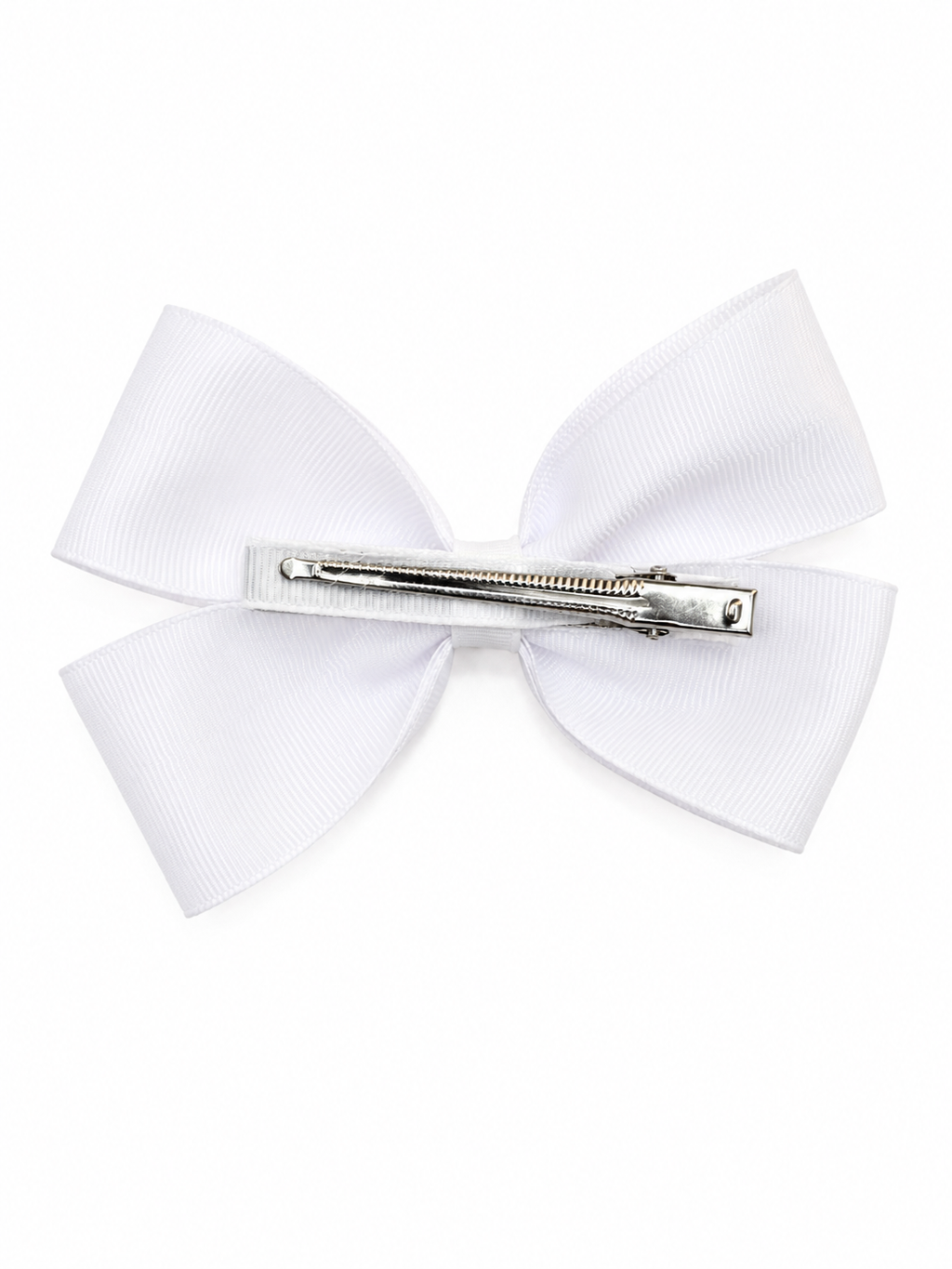 Classic White Grosgrain Hair Bow
