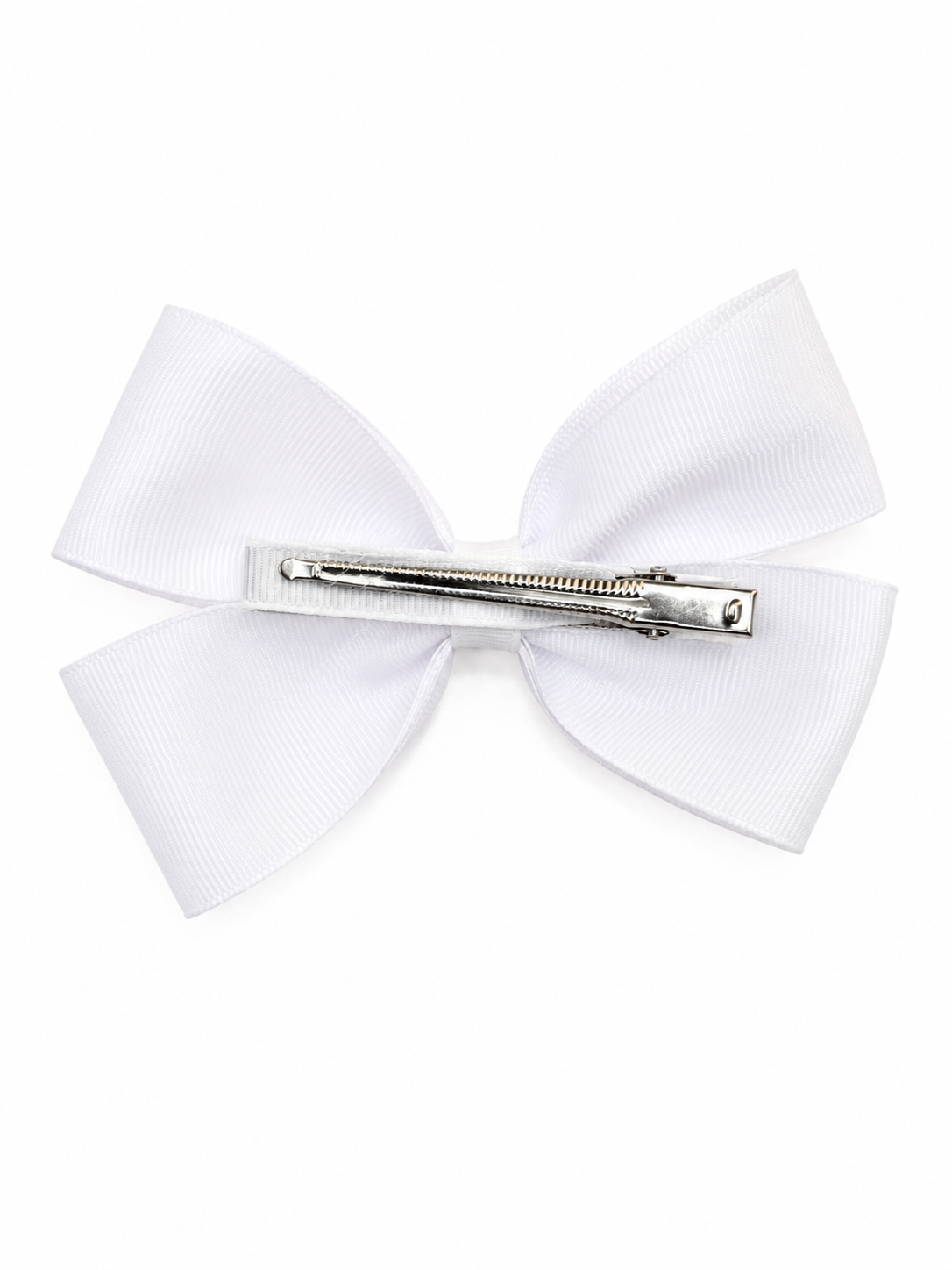 Classic White Grosgrain Hair Bow