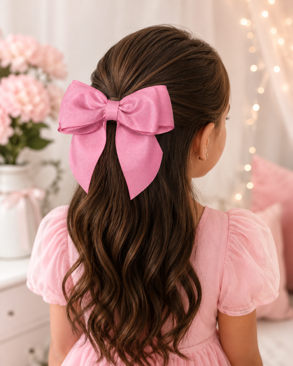 Blush Pink Classic Grosgrain Bow Hair Clip